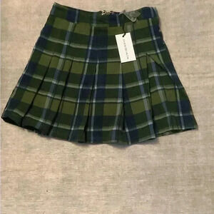 WEWOREWHAT - Plaid Twill Tennis Mini Skirt